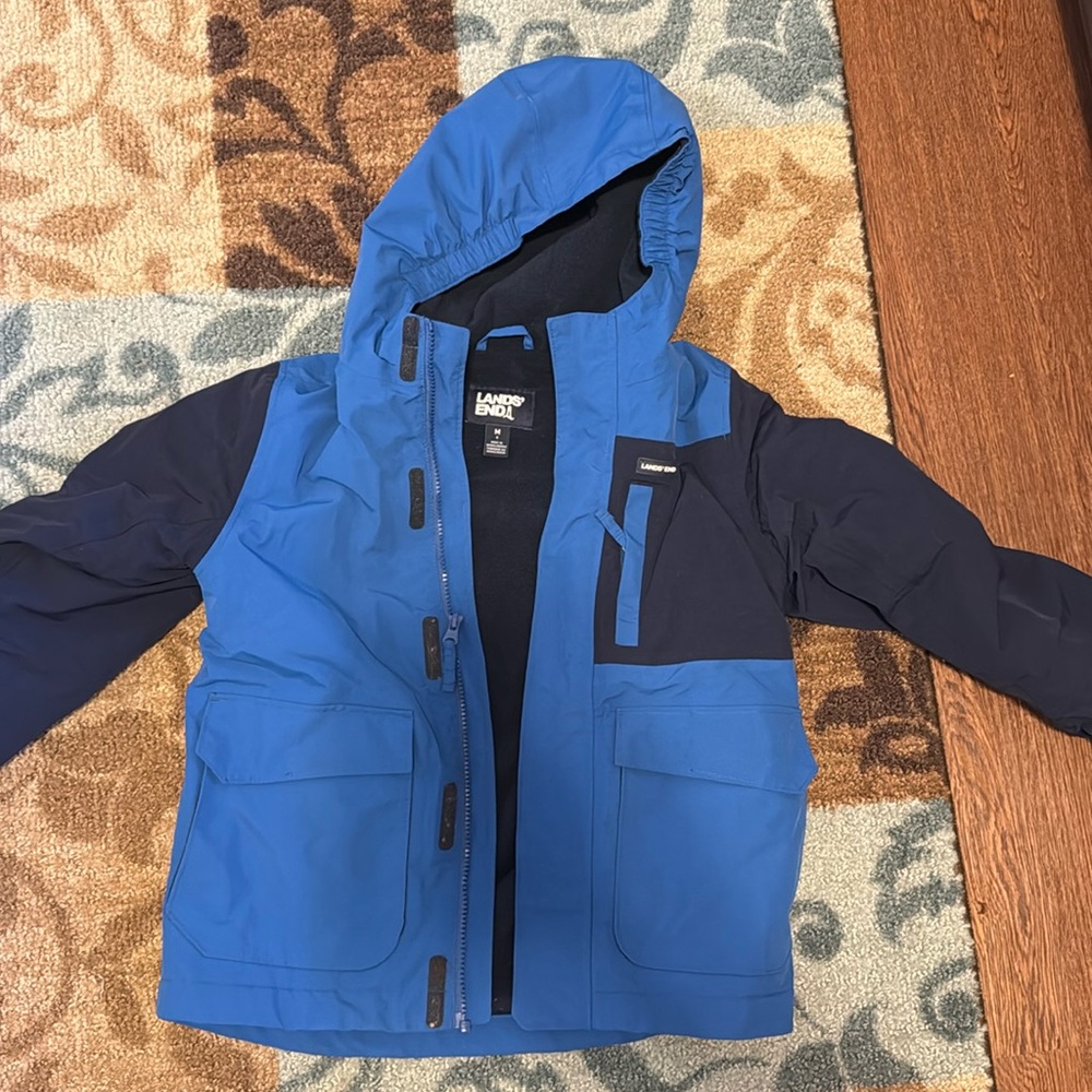 Boys lands end winter jacket . Medium/8.